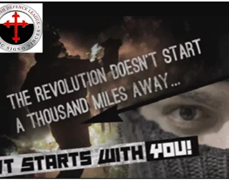 English Defence League White Revolution Flag 5ft by 3ft